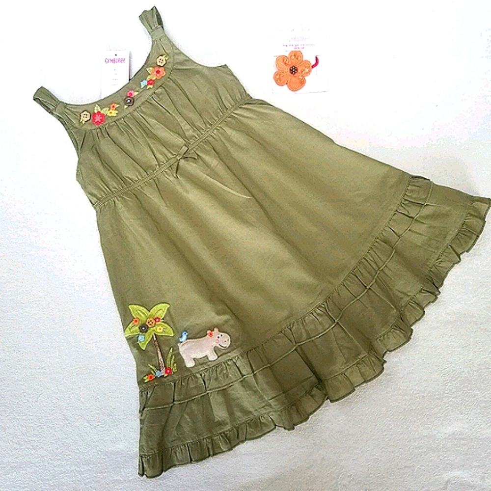 Gymboree Island Getaway Hippo Dress Vintage Sz 4T